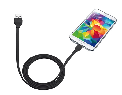 Кабель USB Trust AM / Micro USB 1м Reversible Flat зі смартфоном