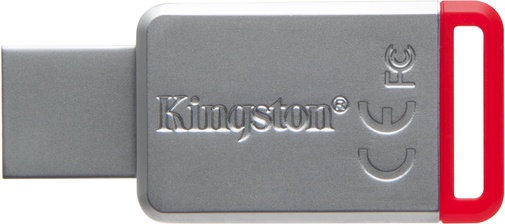 Флешка USB Kingston DT 50 32 ГБ (DT50/32GB) срібляста/червона