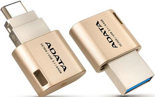 Флешка USB A-Data UC350 64 ГБ (AUC350-64G-CGD) золота