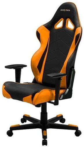 Крісло ігрове DXRACER RACING OH/RЕ0/NO чорне з оранжевими вставками