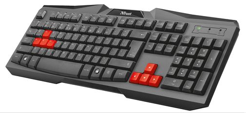 Клавіатура, Trust Ziva Gaming Keyboard (UKR) USB Чорна 