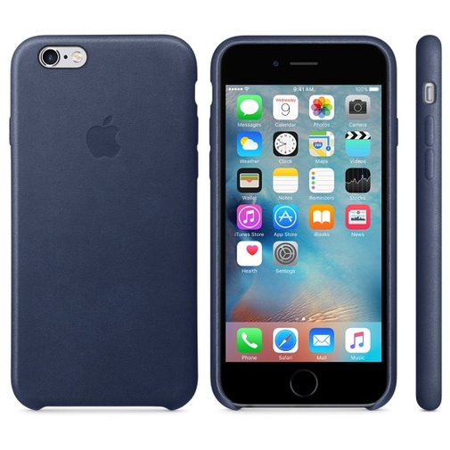 Чохол Apple for iPhone 6/6s - Leather Case Midnight Blue (MKXU2ZM/A)