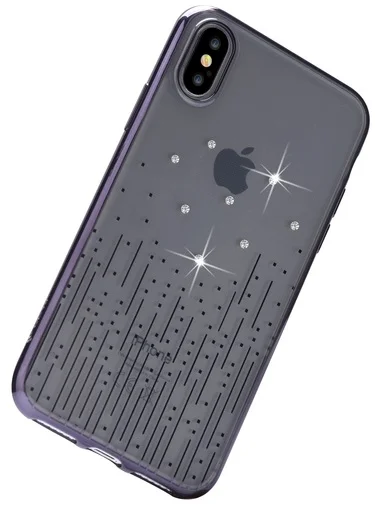 Фото: Чохол Devia for iPhone X/Xs Crystal Meteor soft case Black № 8 | KTC