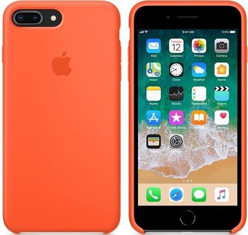 for iPhone 8 Plus - Silicone Case Orange