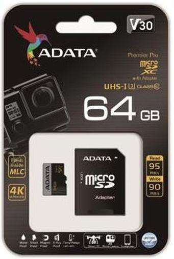 Карта пам'яті A-Data Premier Pro Micro SDXC 64GB AUSDX64GUI3V30G-RA1