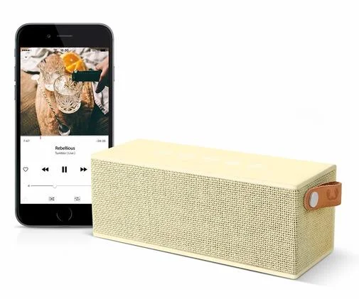 Фото: Портативна колонка Fresh 'N Rebel Rockbox Brick Fabriq Edition Bluetooth Buttercup (1RB3000BC) № 8 | KTC