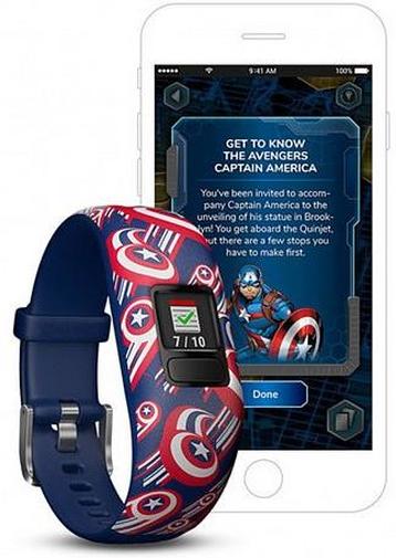 Фітнес браслет Garmin Vivofit Jr.2 Adjustable Captain America - L (010-01909-62)
