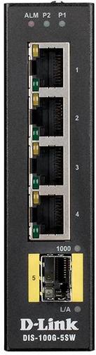 Switch, 5 ports, D-Link DIS-100G-5SW 4xLAN(10/100/1000), 1xSFP, некерований