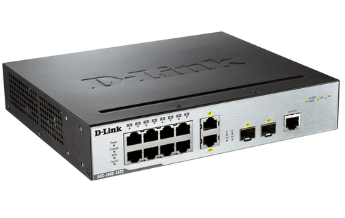 Switch, 8 ports, D-Link DGS-3000-10TC 10/100/1000Mbps,+2 combo ports SFP