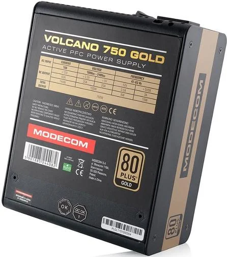 Фото: Блок живлення ModeCom 750W Volcano 750 Gold (ZAS-MC90-SM-750-ATX-VOLCA) № 10 | KTC