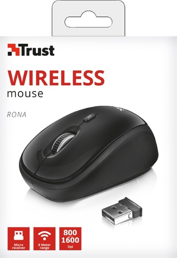 Миша Trust Rona Wireless Black (22926)