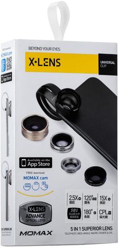 Зовнішня лінза Momax X-Lens 5in1 Lens Set (CAM6)