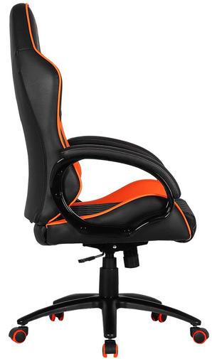 Крісло ігрове Cougar Fusion, PU шкіра, Al основа, Black/Orange