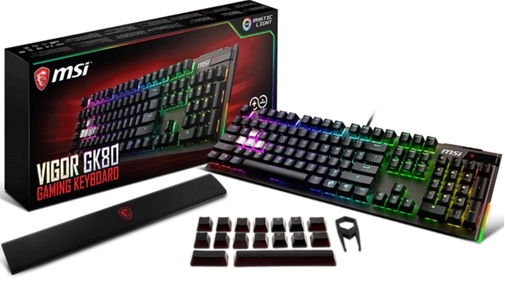 Клавіатура, MSI Vigor GK80 CR USB, Red ( Gaming )