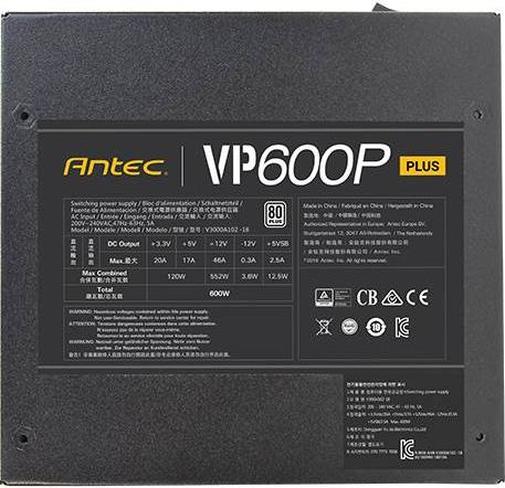 Блок живлення Antec 600W VP600P Plus (0-761345-11654-1)