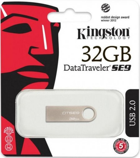 Флешка USB Kingston DTSE9 32GB DTSE9H/32GBZ Grey