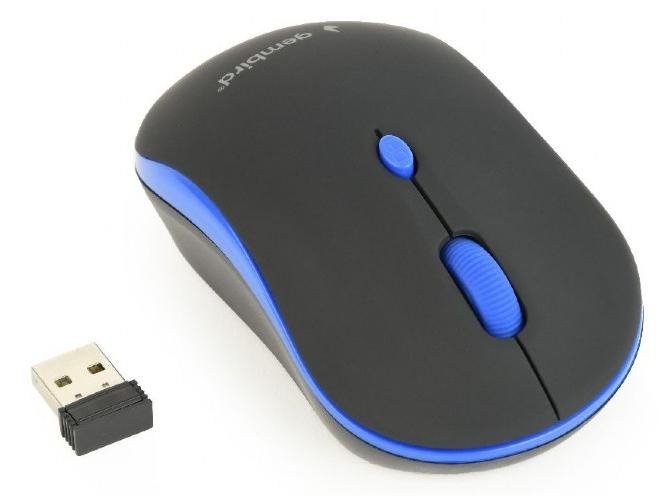 Мишка, Gembird MUSW-4B-03-B Wireless, Black/Blue