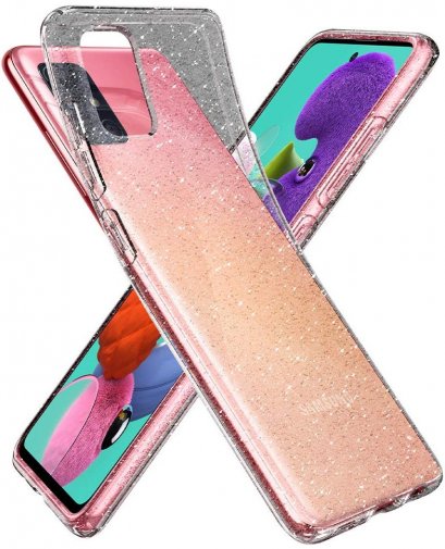 Чохол Spigen for Samsung Galaxy A51 - Liquid Crystal Glitter Crystal Quartz (ACS00932)