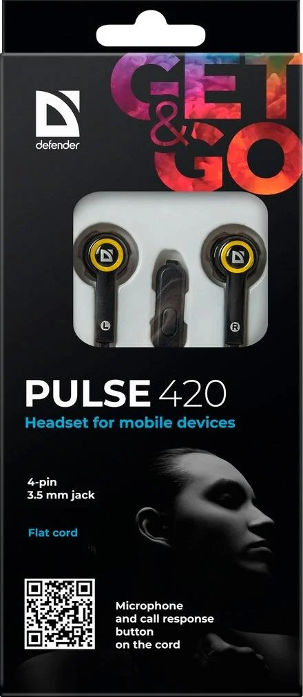 Фото: Навушники Defender Pulse 420 Black/Yellow (63421) № 4 | KTC