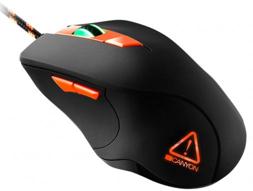 Мишка, Canyon Eclector USB, Black/Orange ( Gaming )
