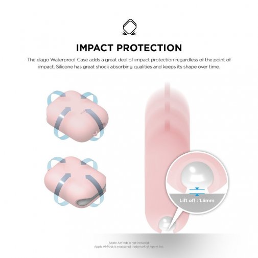 Чохол для Airpods Elago - Waterproof Case Lovely Pink (EAPWF-BA-LPK)