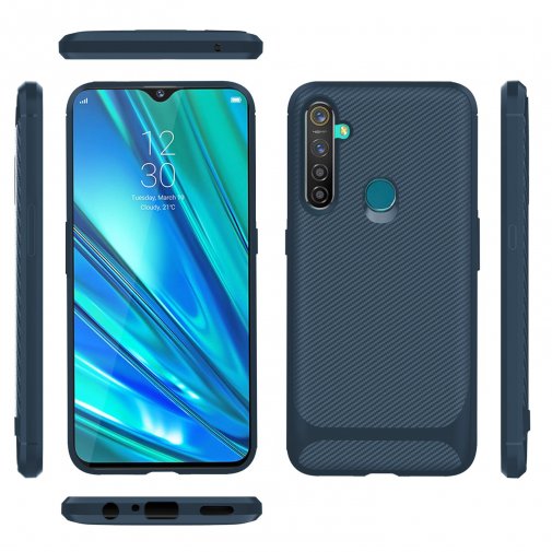 Чохол for Realme 5 Pro - Silicone cover Blue (661889)