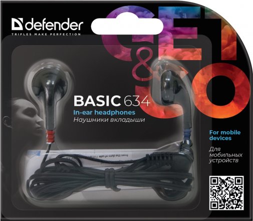 Навушники Defender Basic 634 Black (63634)