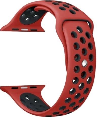 Ремінець HiC for Apple Watch 38/40mm - Nike Silicone Case Red/Black