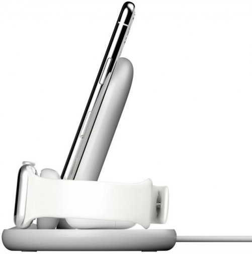 Док-станція Belkin 3in1 Wireless Pad/Stand/Apple Watch White (WIZ001VFWH)