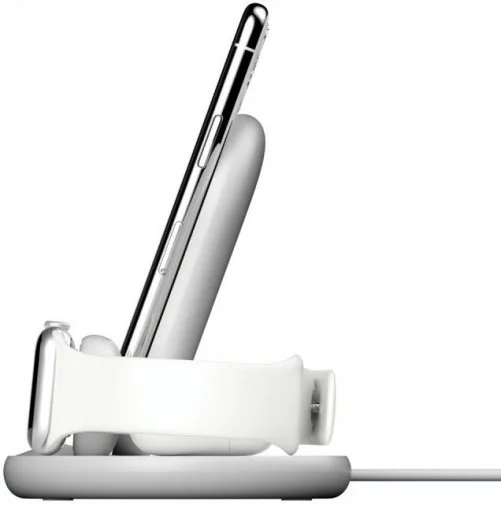 Фото: Бездротова зарядна станція Belkin 3in1 Wireless Pad/Stand/Apple Watch White (WIZ001VFWH) № 8 | KTC