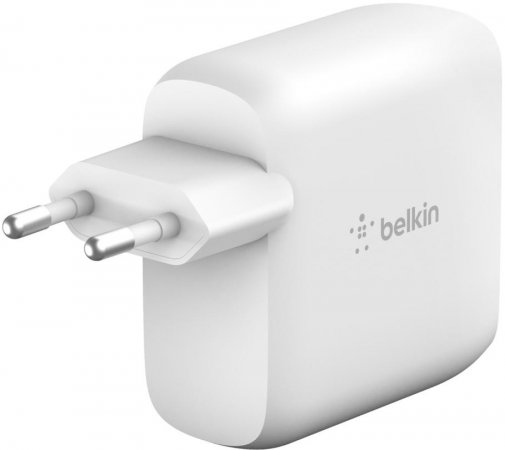 Зарядний пристрій Belkin 2-poorts USB-C PD GaN White (WCH003VFWH)