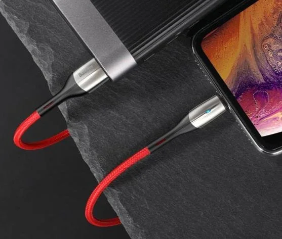 Фото: Кабель Baseus Horizontal Data Cable 1.5A AM / Lightning 2m Red (CALSP-C09) № 10 | KTC