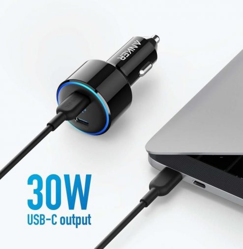 Зарядний пристрій Anker PowerDrive+ III Duo Black (A2725H11)