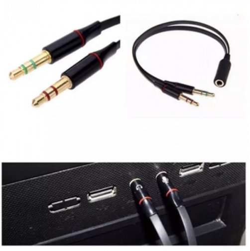 Перехідник ATcom 2x3 pin F / jack 4pin M 0.1m Black (17488)