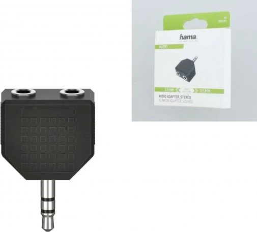 Фото: Перехідник Hama Jack 3.5mm M / 2xJack 3.5mm F Black (00205191) № 5 | KTC