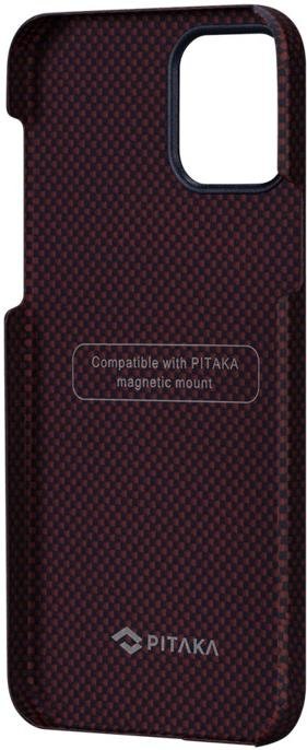 Чохол Pitaka for iPhone 12 - MagEZ Case Twill Black/Red (KI1203M)