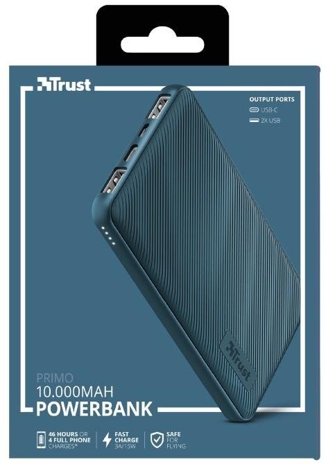 Батарея універсальна Trust Primo Ultra-thin 10000mAh Blue (23894_TRUST)