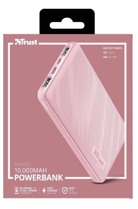 Батарея універсальна Trust Primo Ultra-thin 10000mAh Pink (23897_TRUST)