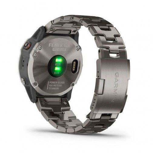 Смарт годинник Garmin Fenix 6X Pro Solar Titanium with Vented Titanium Bracelet (010-02157-24/23)
