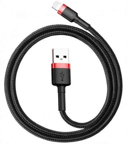 Фото: Кабель Baseus Cafule 2.4A AM / Lightning 0.5m Black/Red (CALKLF-A19) № 16 | KTC