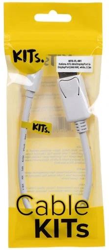 Фото: Кабель Kit miniDP / DP 0.3m White (KITS-FL-001) № 7 | KTC