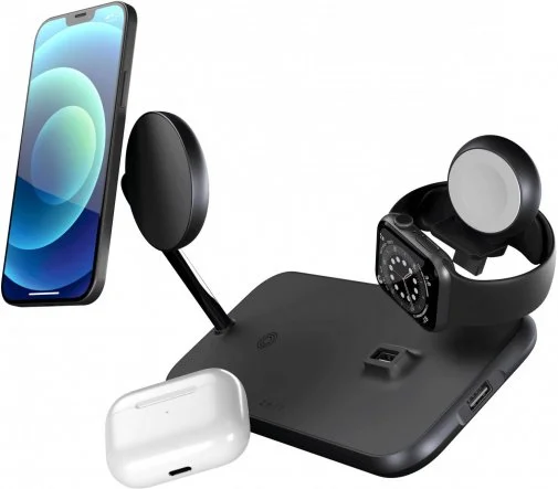 Фото: Бездротова зарядна станція Zens Magnetic with Watch Wireless Charger Black (ZEDC18B/00) № 7 | KTC