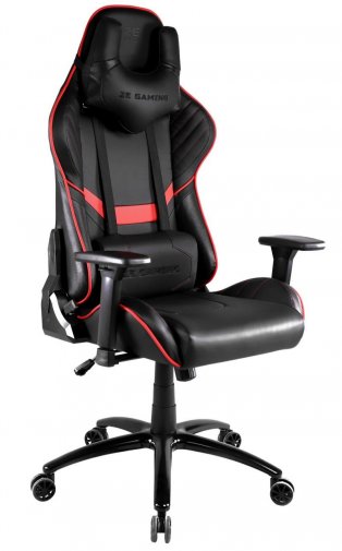 Крісло 2E Hibagon Black/Red (2E-GC-HIB-BKRD)