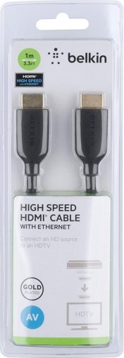 Кабель Belkin High Speed Ethernet HDMI / HDMI 1m Black (F3Y021BT1M)