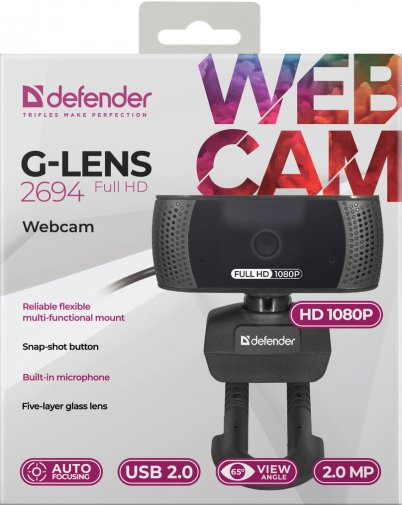 Web-камера Defender G-lens 2694 Black (63194)