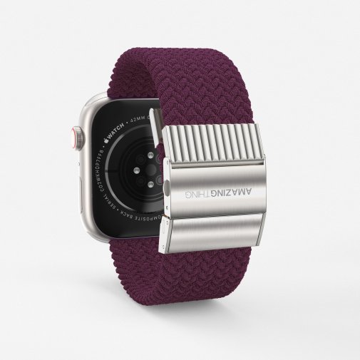 Ремінець AMAZINGthing Apple Watch 45/44/42mm - Titan Weave for Cherry (ATS7TW45DC)