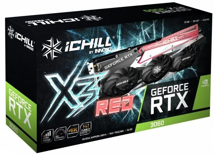 Фото: Відеокарта Inno3D RTX 3060 iChill X3 Red (C30603-12D6X-167139AH) № 7 | KTC