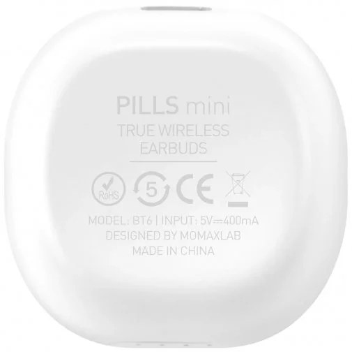Фото: Навушники Momax PILLS Mini TWS White (BT6W) № 7 | KTC