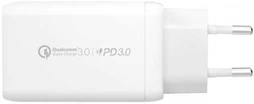 Фото: Зарядний пристрій Momax UM20 Gan One Plug 65W 2xPD QC 3.0 1xUSB White (UM20EUW) № 13 | KTC