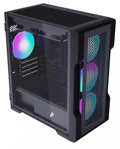 Фото: Корпус 1stPlayer T3-4F1-BK Black with window № 12 | KTC